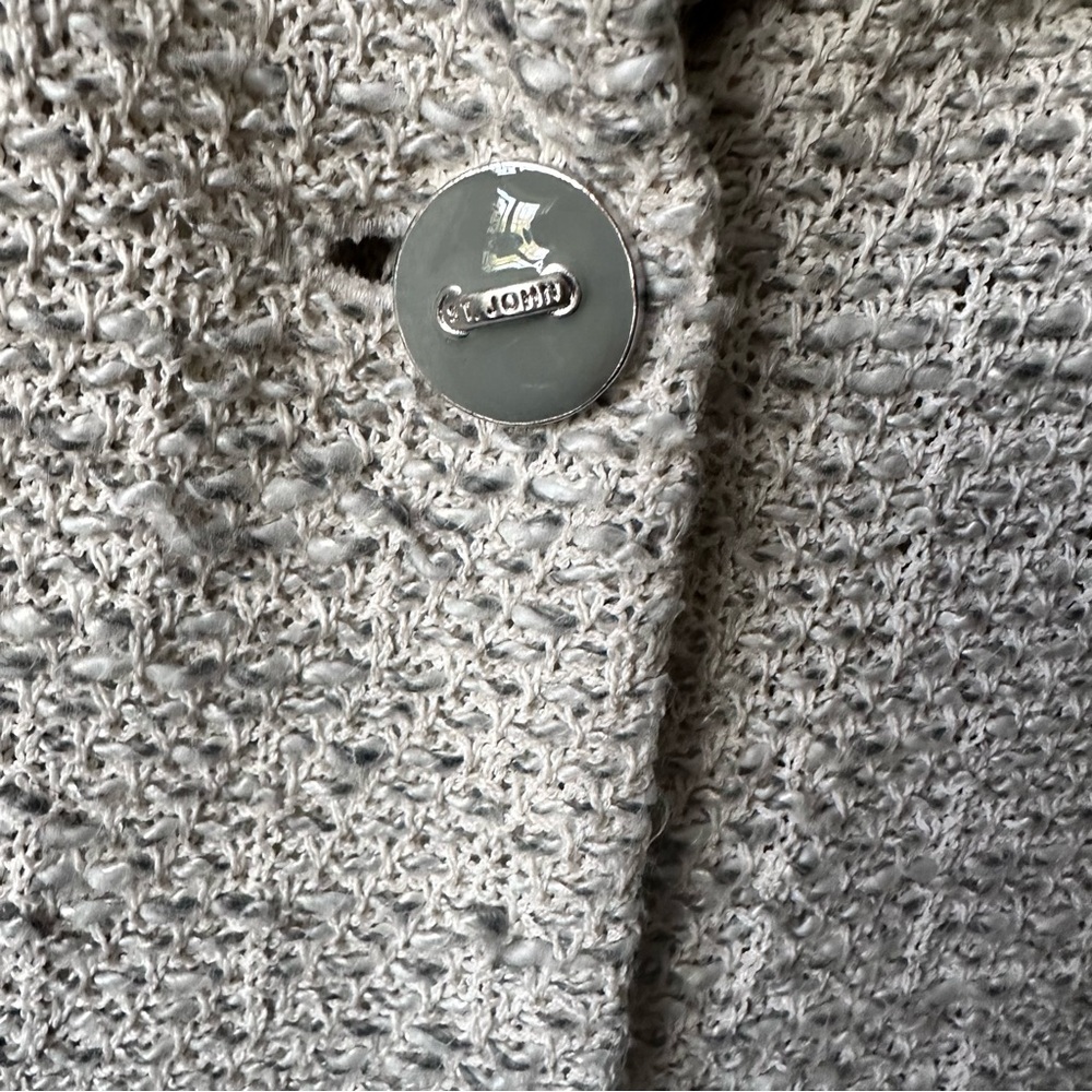 St John Collection Knitted Jacket Cream Size 14 Wool - Picture 5 of 8
